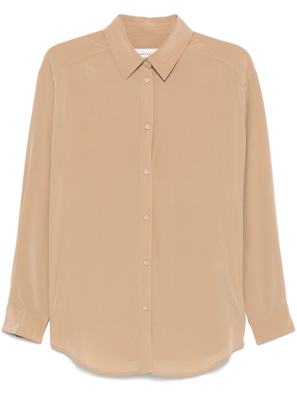 Longsleeved silk shirt - Brown