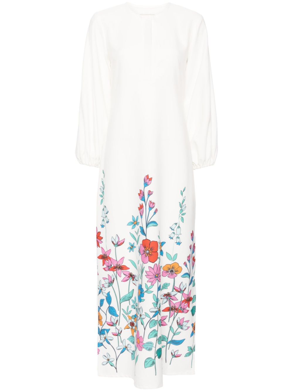 Hibiscus Tuscan dress - White