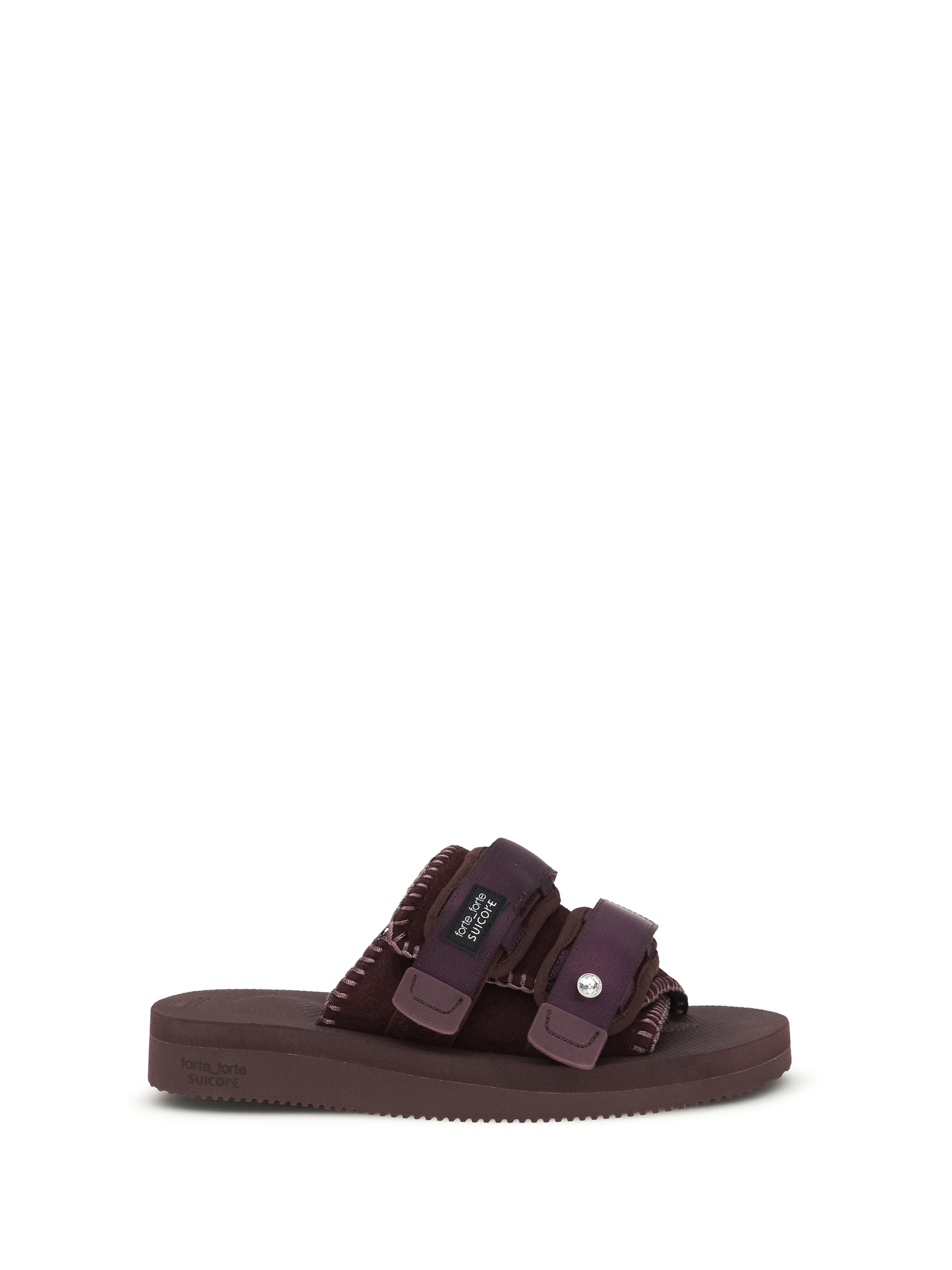 Double-Strap Sandals — Purple
