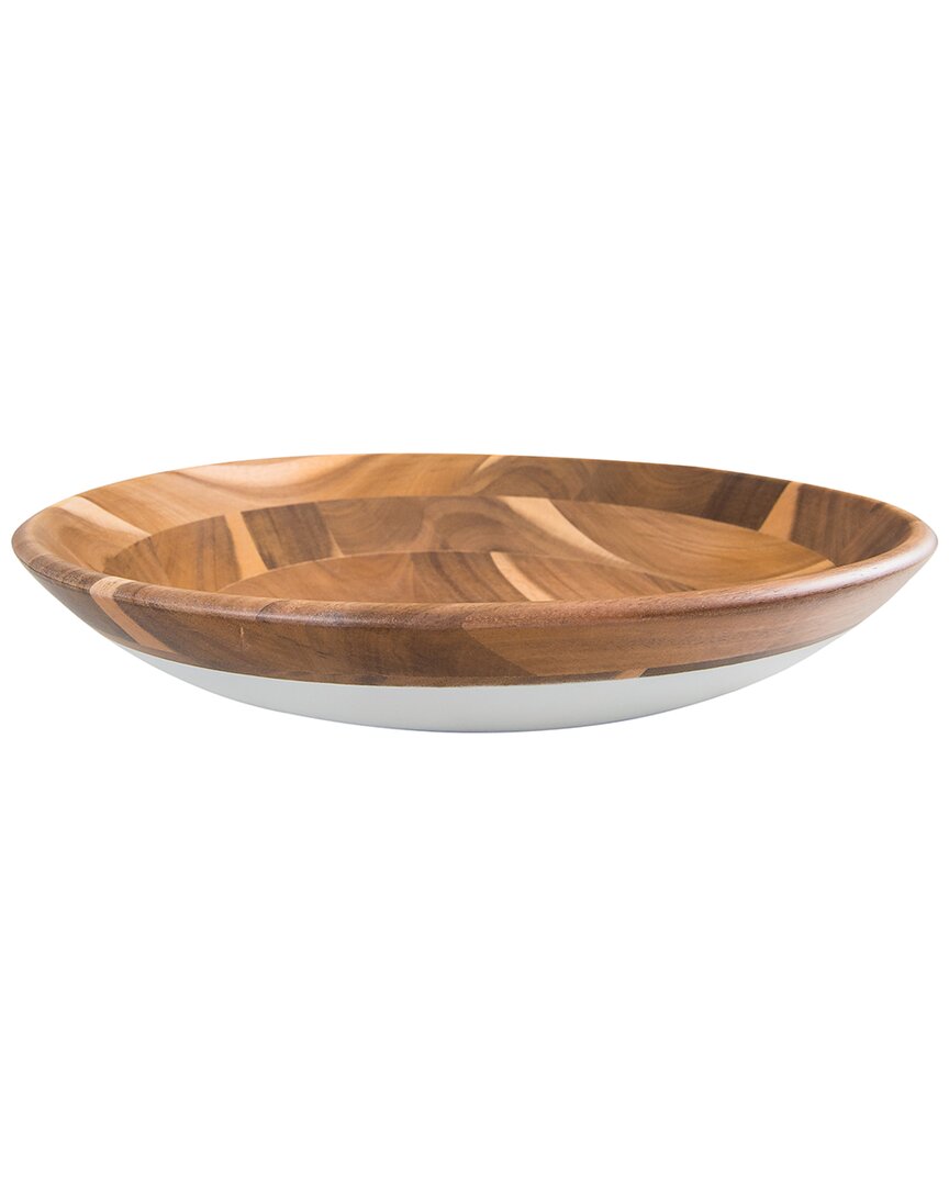 International Small Acacia Bowl with Lacquer Bottom