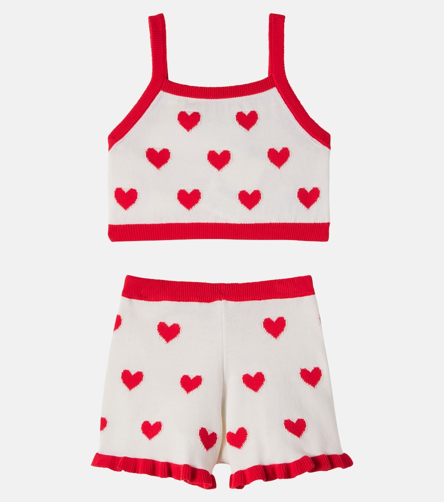Maqui cotton crop top and shorts set