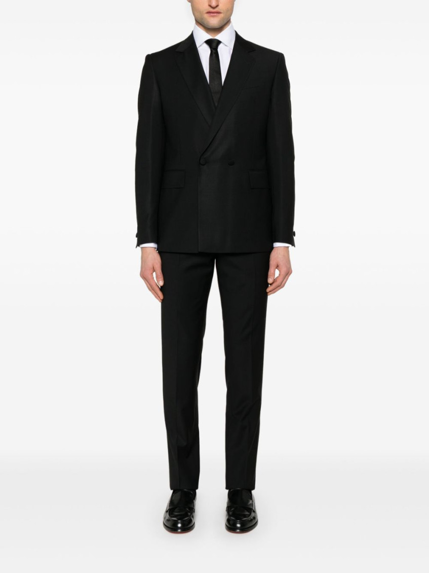 Black Double-breasted Suit