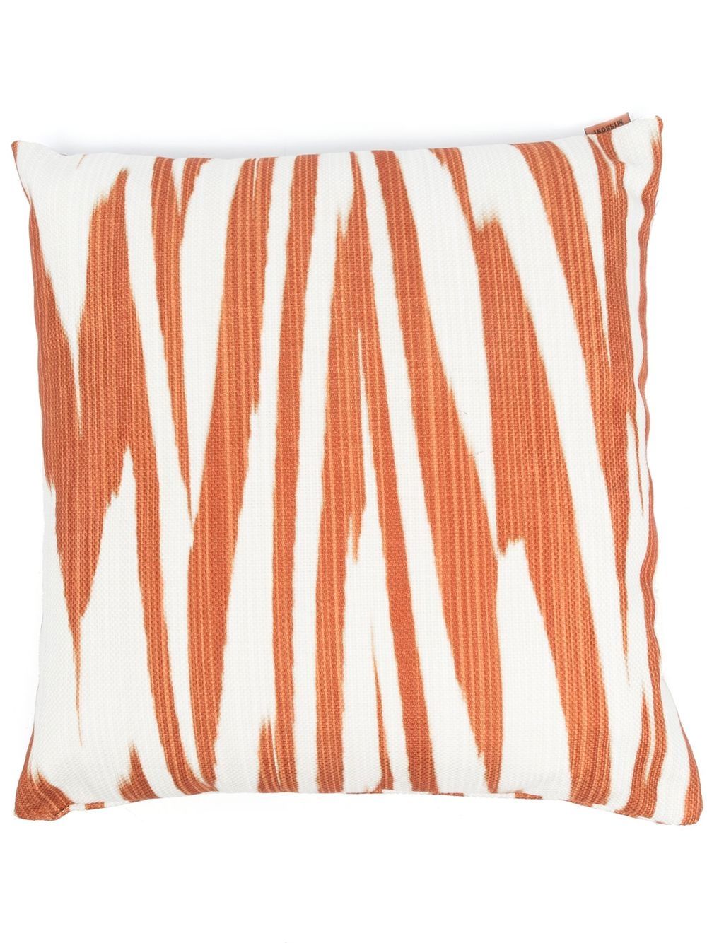 Abstract-print square cushion - Neutrals