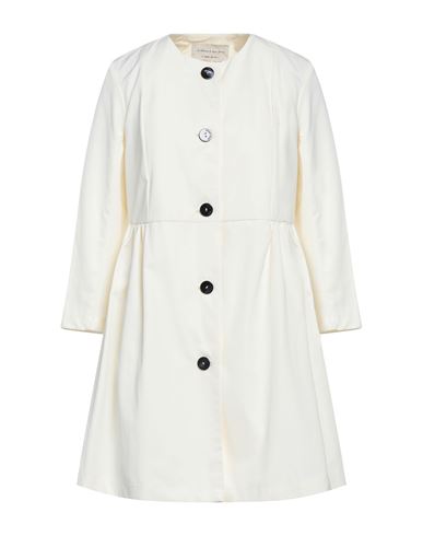 Woman Overcoat & Trench Coat Cream Size 2 Polyester, Cotton