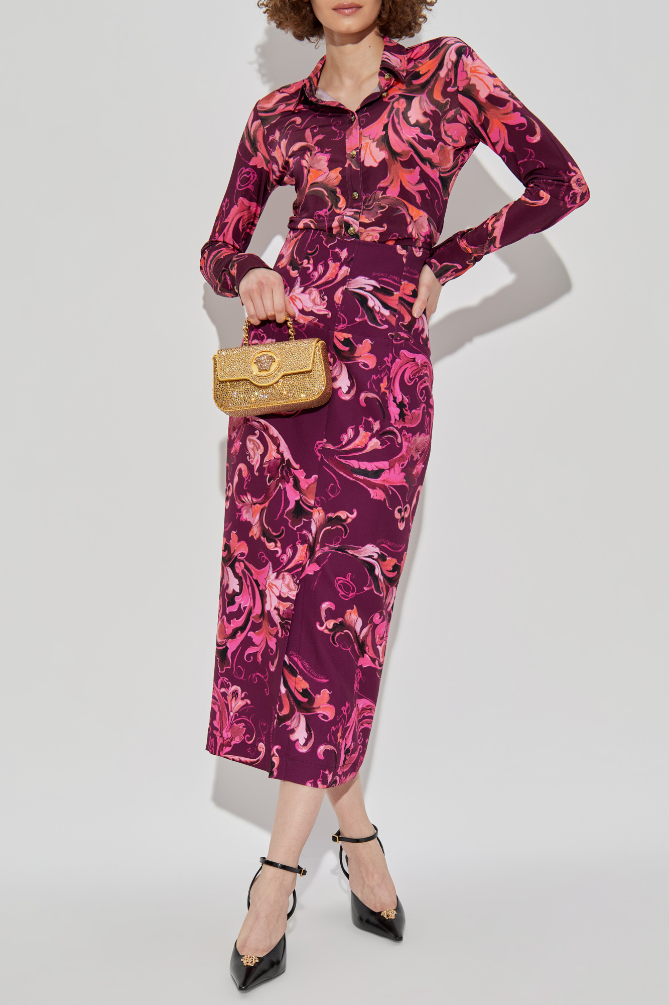 Skirt With Back Slit, Women's, Pink