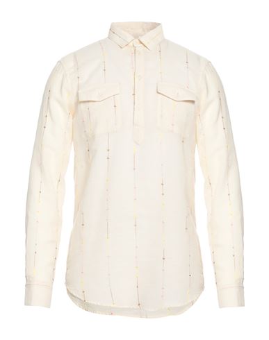 Man Shirt Ivory Size 15 Cotton, Polyamide