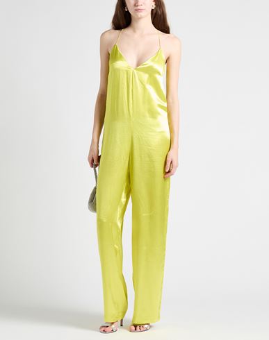Woman Jumpsuit Lime green Size 2 Viscose, Polyester