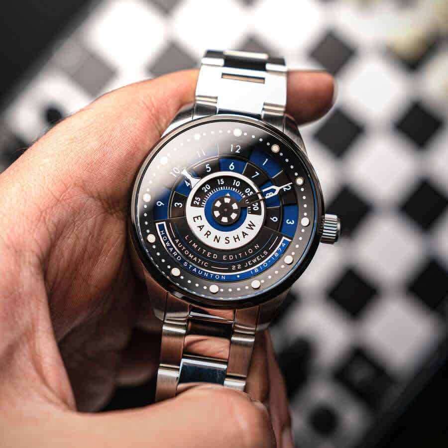 Staunton Chess Set Automatic Blue Dial Mens Watch ES-8282-55