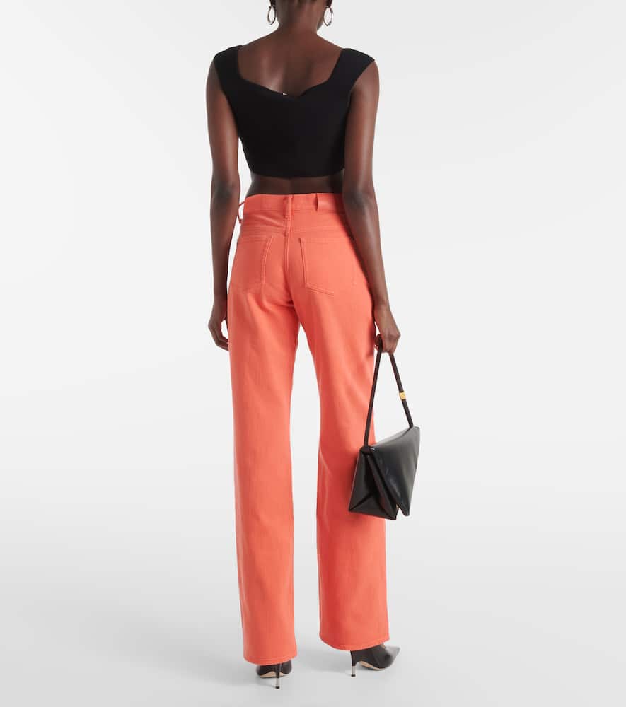 Tess high-rise straight jeans