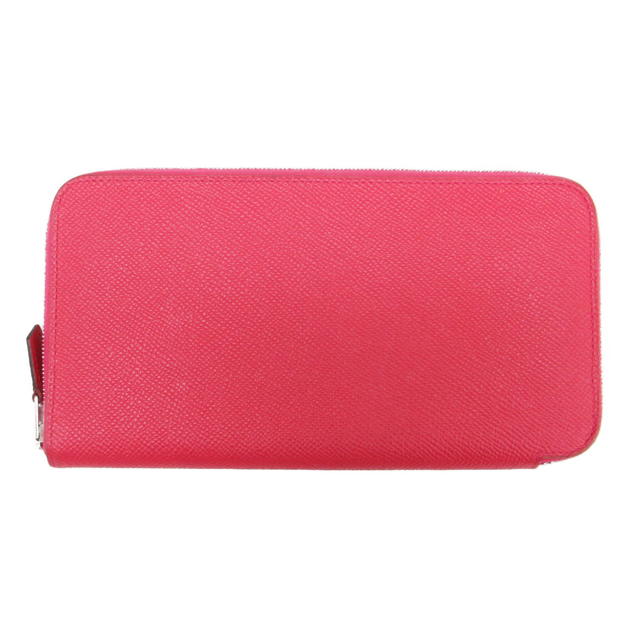 Hermes Pink Leather Long Wallet Bi-Fold Pre-Owned