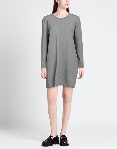 Soallure Woman Mini dress Grey Size M Viscose, Polyester, Polyamide