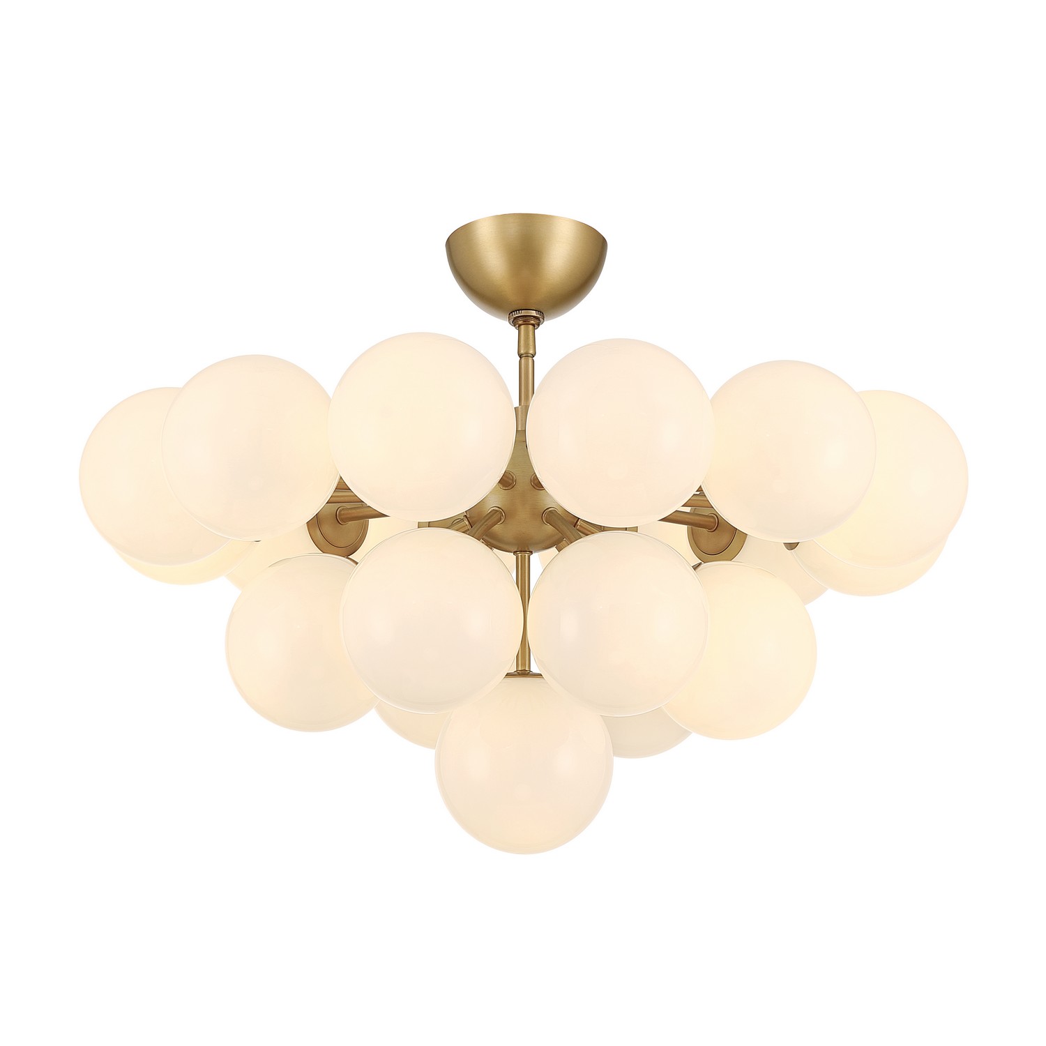 Legacy Brass Convertible Chandelier Semi-Flush Mount from the Lunara Collection