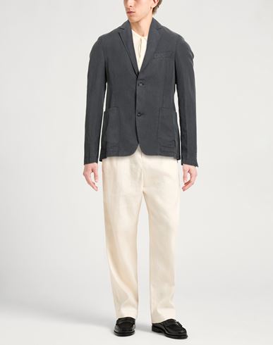 Officine Générale Man Blazer Grey Size 36 Lyocell, Linen, Cotton
