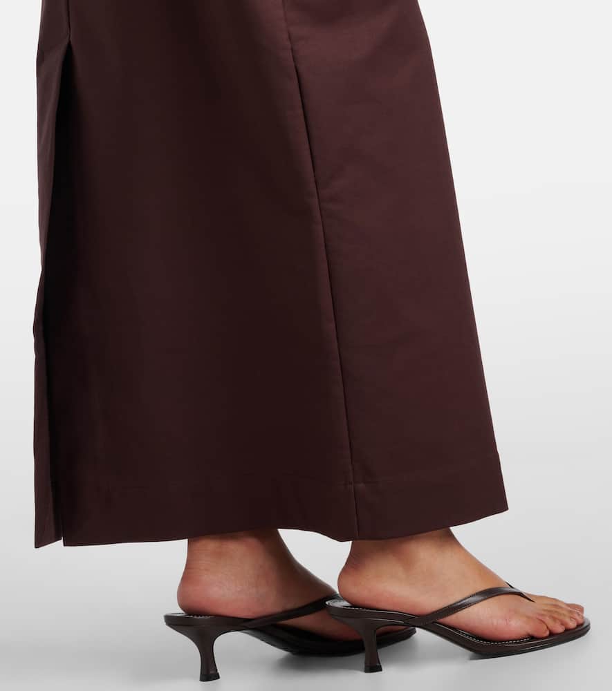 Cotton-blend maxi skirt