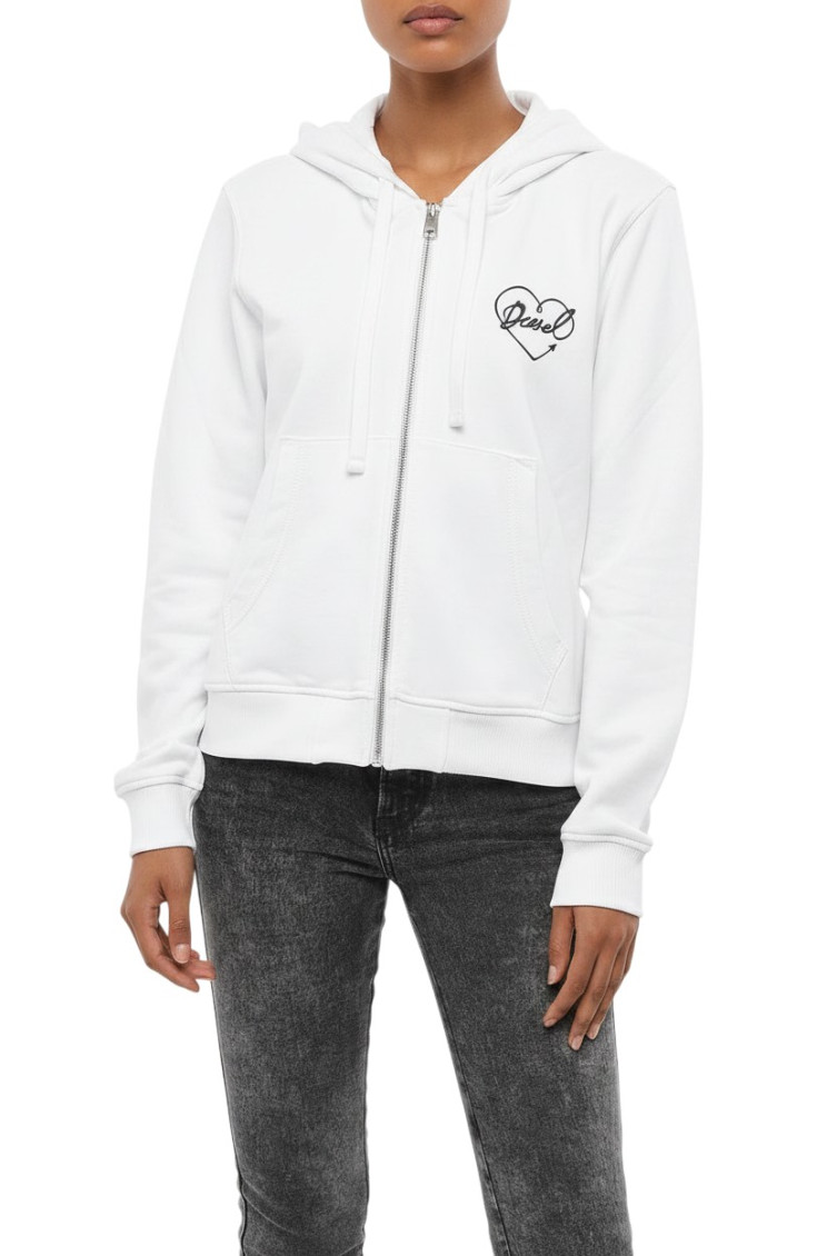 White Logo Hood Sweatshirt