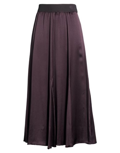 Woman Midi skirt Plum Size 4 Silk