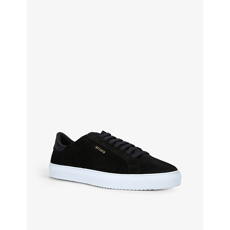 Mens Black Clean 90 Suede Trainers