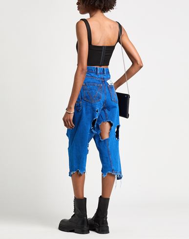 Woman Jeans Bright blue Size S Cotton, Lyocell, Linen
