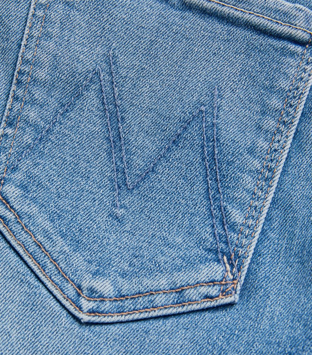 Distressed Rider Straight High Waist Jeans