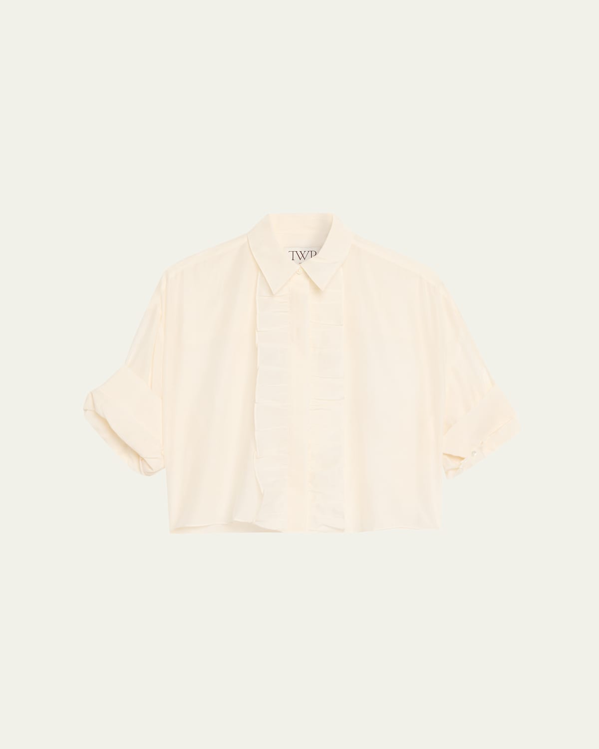 Next Ex Cotton-Silk Ruffle Shirt