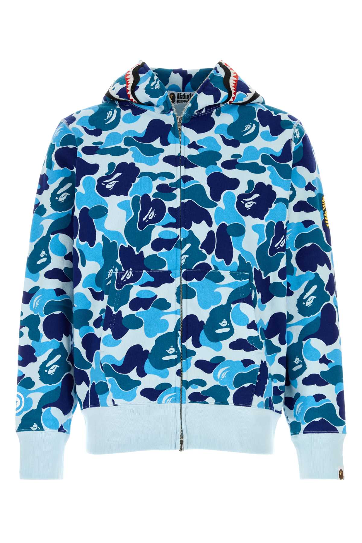 Camouflage Cotton Hoodie — Blue