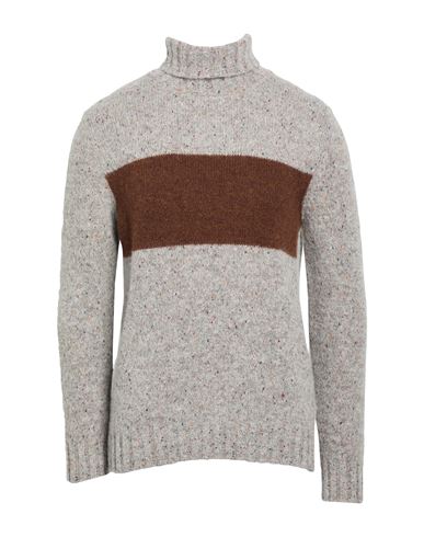 Man Turtleneck Grey Size 40 Alpaca wool, Viscose, Polyamide, Merino Wool