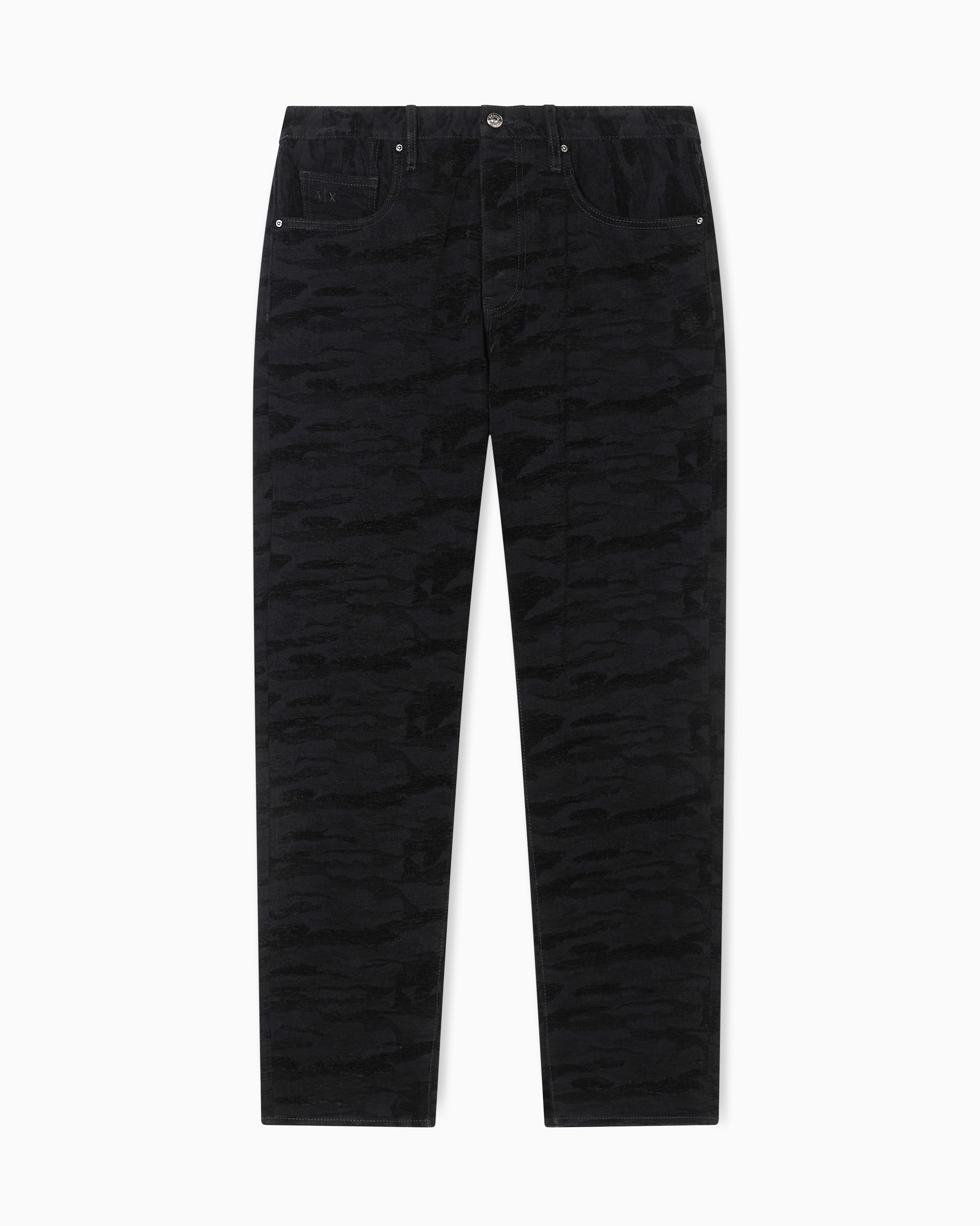 Loose fit jeans in Jacquard denim