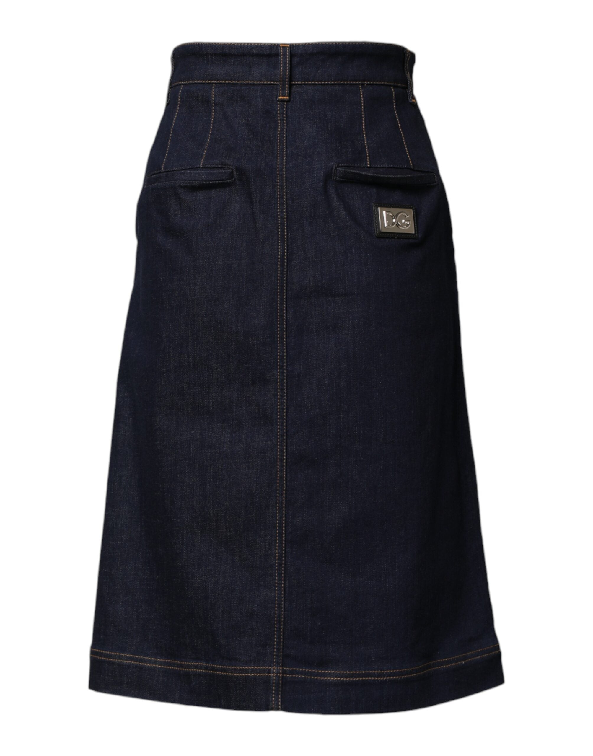A-Line Denim Skirt — Navy