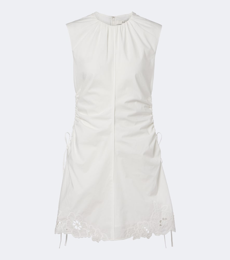 Klara ruched cotton minidress