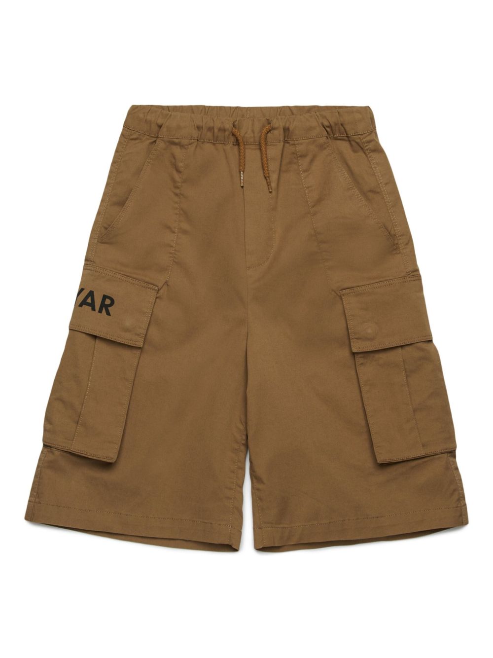 MYAR KIDS logo-print shorts - Brown