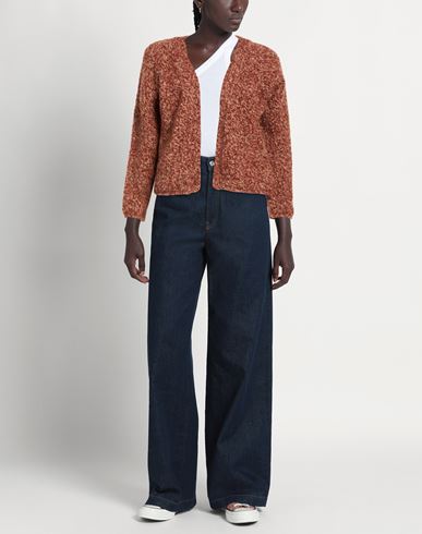 Woman Cardigan Rust Size S Merino Wool, Alpaca wool, Polyamide