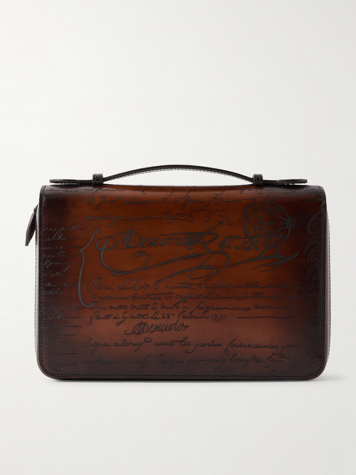 Itauba Wide Leather Messenger Bag