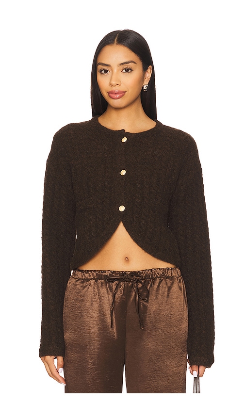 & Reckless Reyn Cardigan in Chocolate. - XL also in L, M