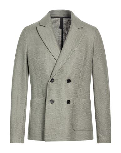 Man Blazer Sage green Size 38 Linen, Cotton