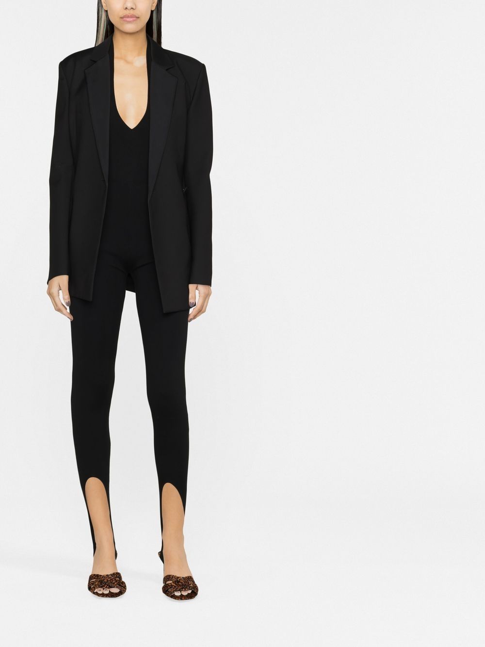 Halterneck open-back jumpsuit - Black