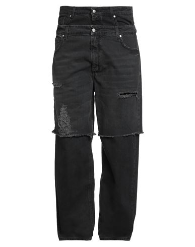 Man Jeans Black Size 34 Cotton