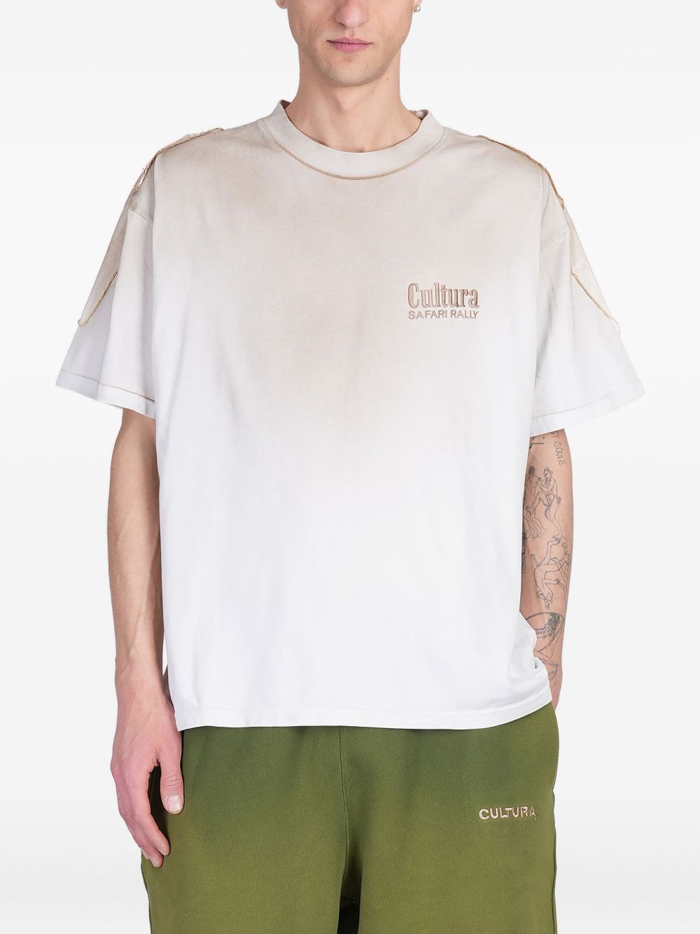 CULTURA Biker T-shirt - Neutrals
