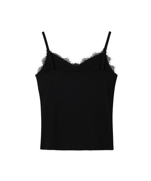 NO RUSH LACE SLEEVELESS BLACK