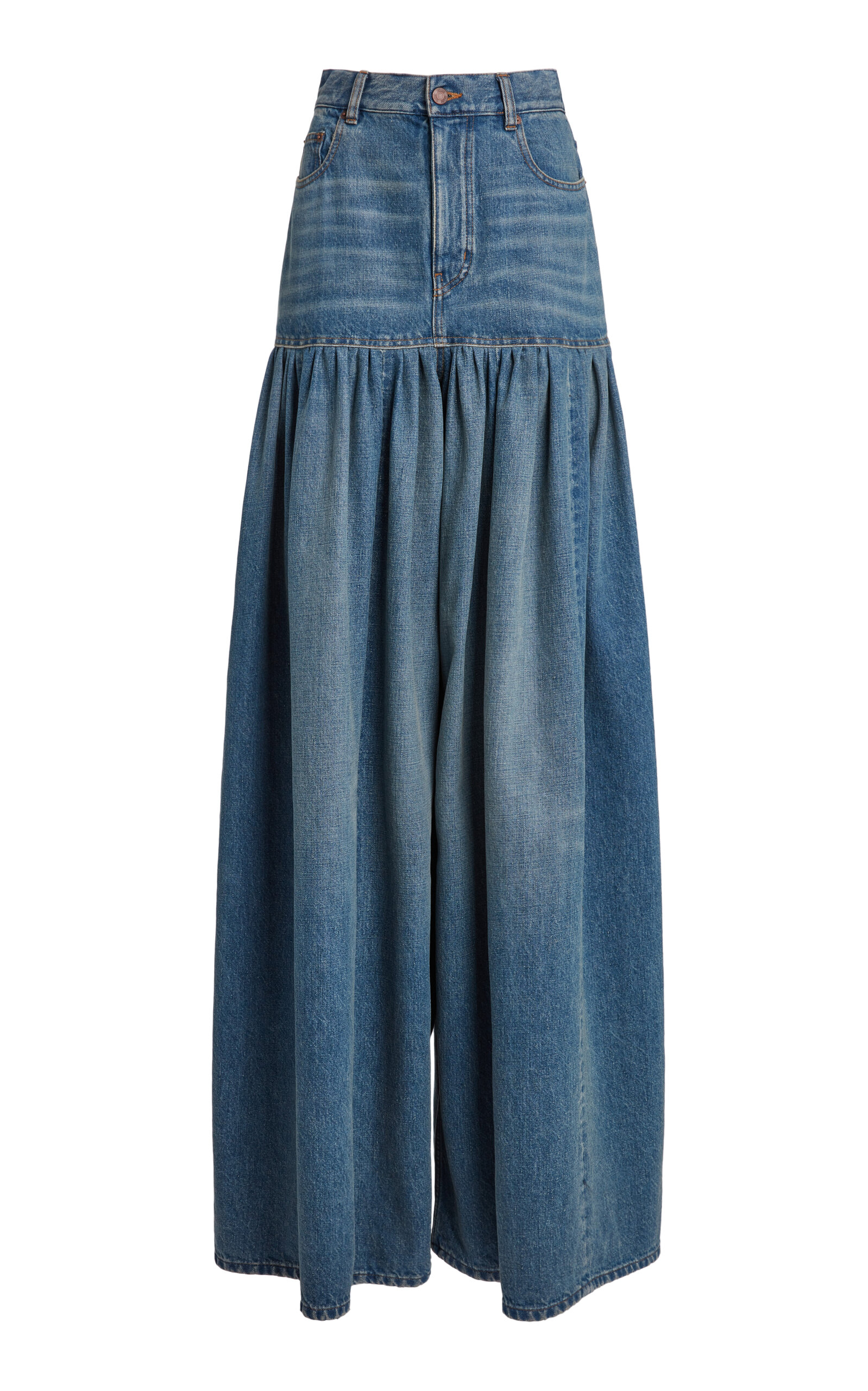 Rigid High-Rise Palazzo Jeans - Moda Operandi
