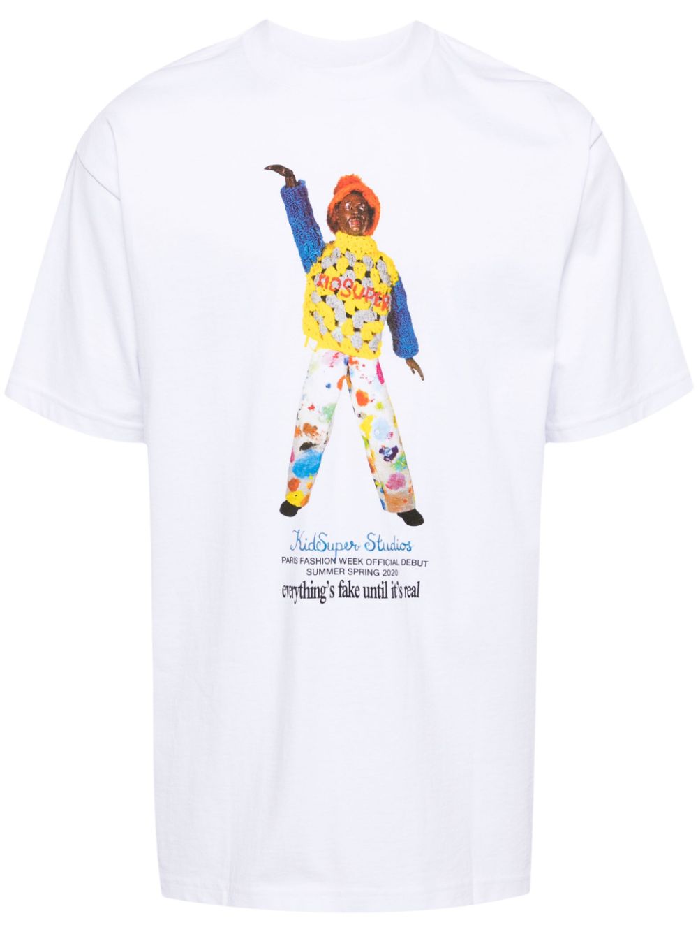 Graphic-print cotton T-shirt - White