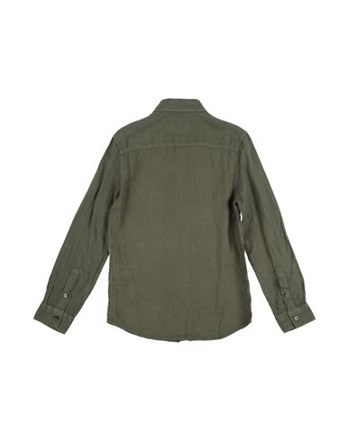 Peuterey Kid Boy Shirt Military green Size 10 Linen
