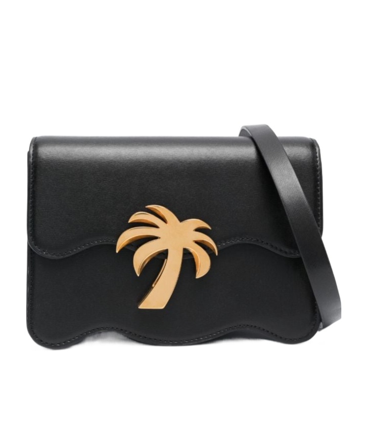 Palm Tree Logo Plaque Shoulder Bag