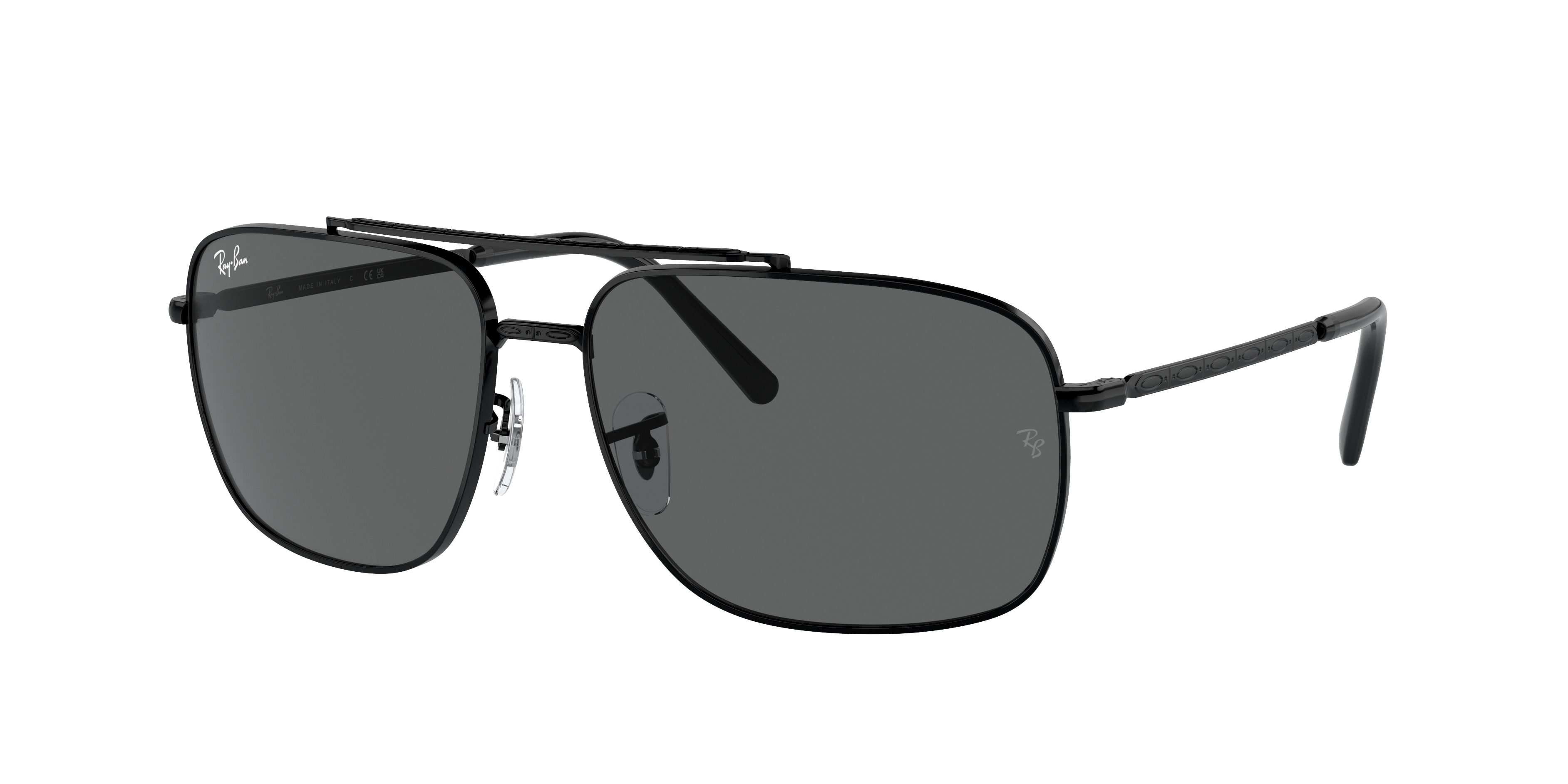 Ray-Ban Unisex Sunglass RB3796 - Frame color: Black, Lens color: Dark Grey