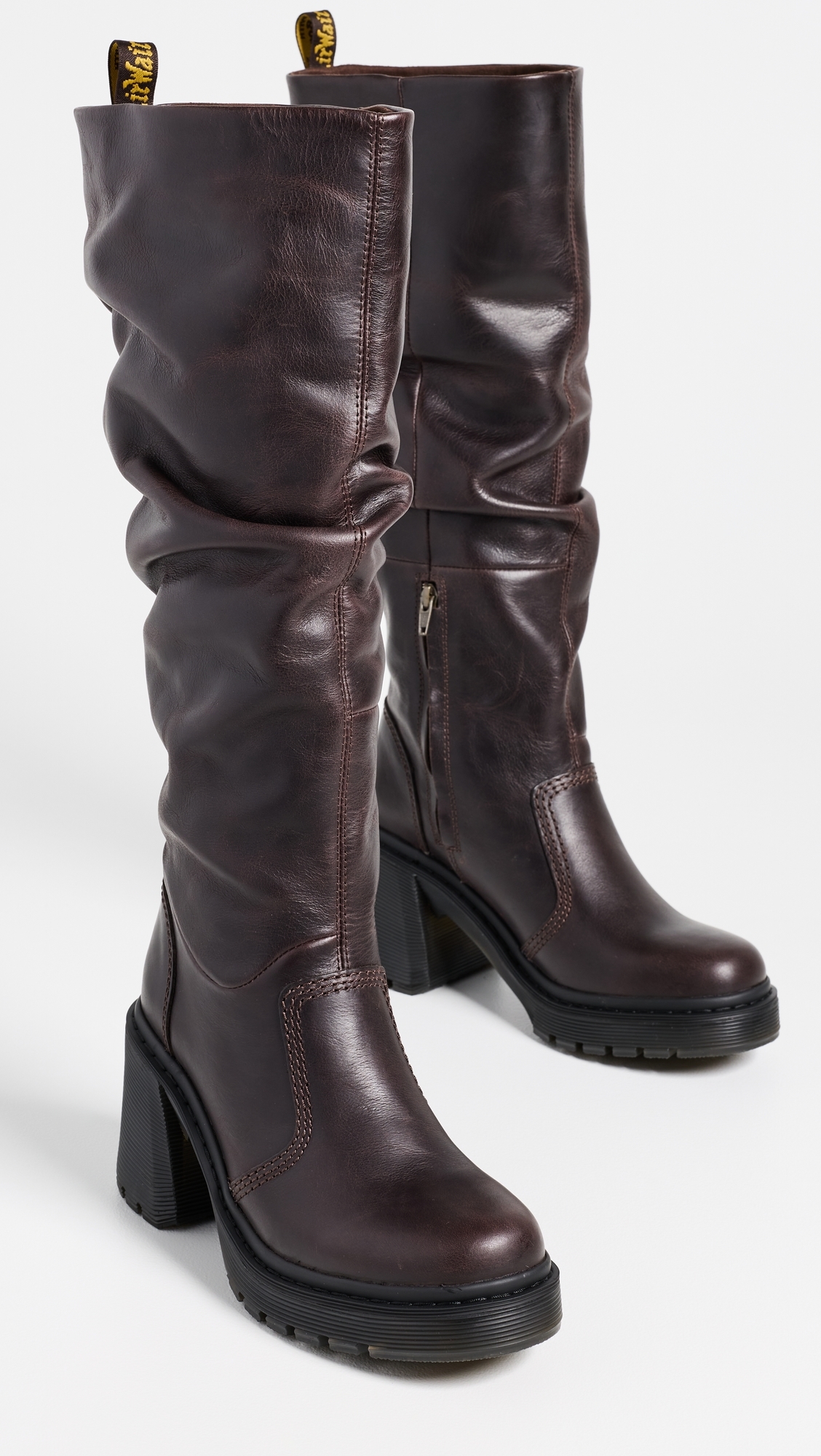 Kasey High Leg Boots Dark Brown