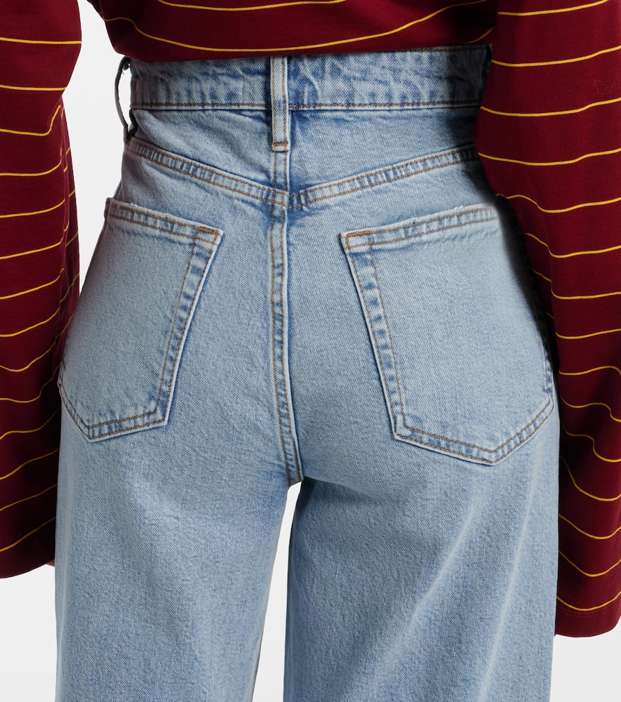 The Wide high-rise wide-leg jeans