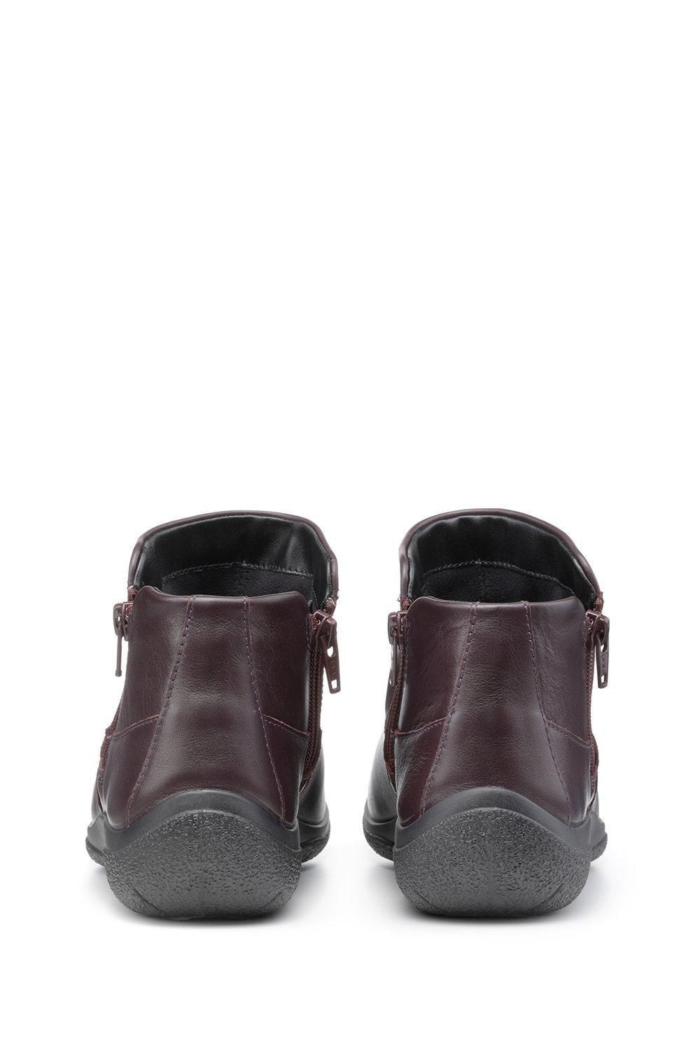 Hotter Extra Wide 'murmur' Ankle Boots In Wine
