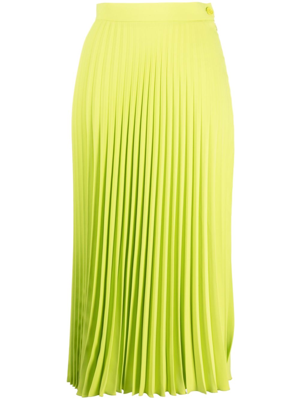 Pleated crepe midi skirt - Green