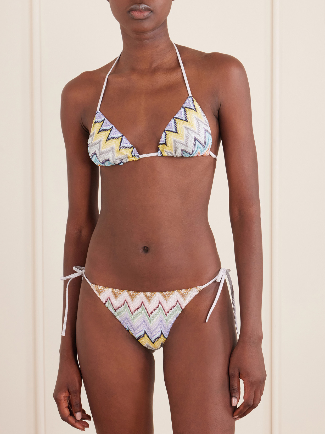Mare Striped Crochet-knit Bikini - Multi