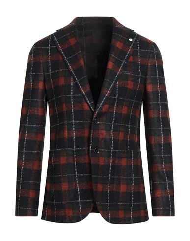 L. b.m. 1911 Man Blazer Rust Size 36 Acrylic, Virgin Wool, Polyester