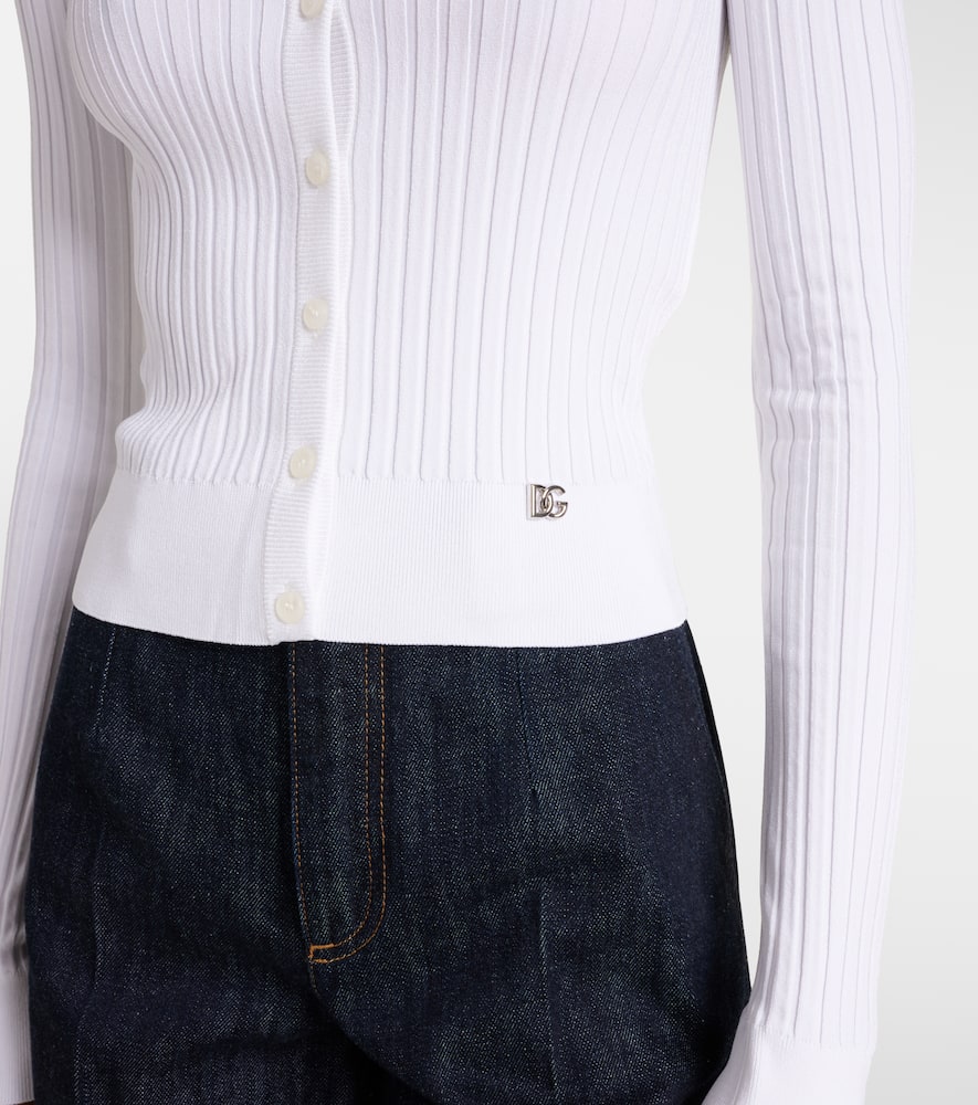 Ribbed-knit cardigan